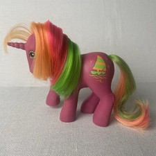 Vintage G1 My Little Pony 'Sailboat / Up Up and Away' Pony, Teal with Yellow Hair — listing 5