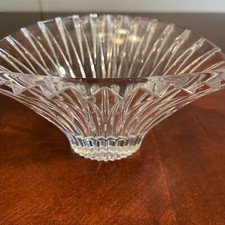 Cut Crystal Flared Vase with Diamond Cross-Hatch Pattern Yes - paper sticker label — listing 3