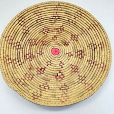 Pair of Alaskan Yup'ik/Eskimo Coiled Lidded Grass Baskets with Geometric Motifs — listing 6