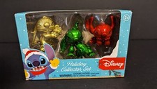 Disney Stitch Holiday Collector Set 3-Pack Mini Figures (Gold/Green/Red Glitter) — listing 5