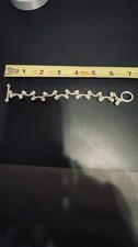 Silpada Sterling Silver DNA Interlocking Bracelet, Ball & Bar Links, Toggle Clasp, 7" L — listing 5