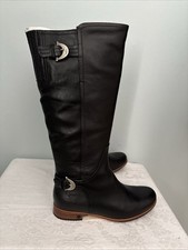 UGG Black Leather Tall Riding Boots with Buckle Straps Waterproof — listing 2