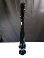 Fenton Amberina Red Hobnail Swung Vase, 10 inch, listing 5