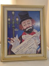 "The Financier" Red Skelton Clown Print, Framed with Nameplate Original oil painting — listing 2