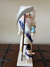 Father Time & Baby New Year 2002 Wooden Nutcracker