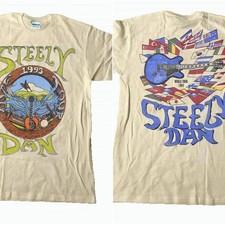 Steely Dan 2000 'Two Against Nature' Tour T-Shirt, Green, Size L, listing 4