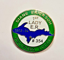 Vintage BPOE Elks Lodge "Elks Lady" Gold-Tone Lapel Pin — listing 2