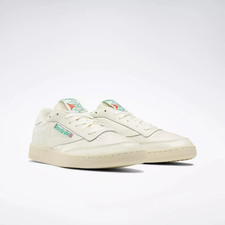 Reebok Club C Mid-Top Leather Sneakers, White/Green — listing 5