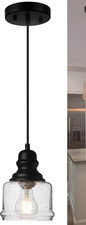 Vintage Novelty Giant Light Bulb Pendant Lamp with Amber Seeded Glass Shade — listing 5