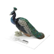 Vintage Hand-Painted Bisque Porcelain Bird Figurine on Floral Branch, Base Music Box Mechanism — listing 4