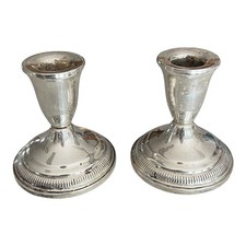 Weighted Sterling Silver Candlestick Holder (Single, Tarnished) 'Sterling Weighted' or '925' — listing 6