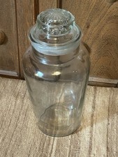 Clear Glass Footed Apothecary Candy Jar with Pointed Finial Lid, listing 6