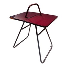 Red Side/Coffee Table with Two Pine Nesting Stools (Mixed IKEA Pieces) — listing 4