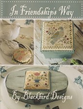 Framed Primitive Cross-Stitch Sampler with Houses, Alphabet & Quaker Medallions — listing 3