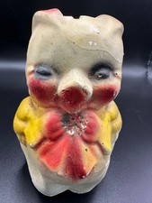 Vintage Chalkware Smiling Pig Piggy Bank, listing 4