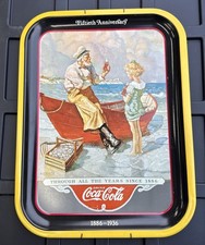 Coca-Cola 50th Anniversary 1886-1936 Bathing Beauties Reproduction Tin Sign — listing 3