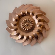 Vintage Copper Swirl Fluted Gelatin Mold Dish — listing 2