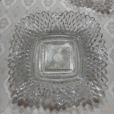 Vintage Pressed Glass Sawtooth Edge Rectangular Serving Dish — listing 2