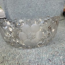 Cut Glass Bowl with Hobstar and Sawtooth Rim, American Brilliant Style — listing 5