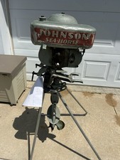 Vintage 1950s Blue/Silver Small Outboard Boat Motor (approx. 3-5 HP), Multiple Units