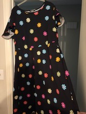 BloomChic Purple Floral Smocked Bodice Midi Dress, US 10 — listing 6