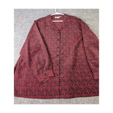 Donnkenny Women's Black & White Abstract Print Button-Front Blouse — listing 4