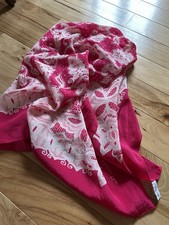 Christian Dior Red Silk Logo Print Scarf — listing 2