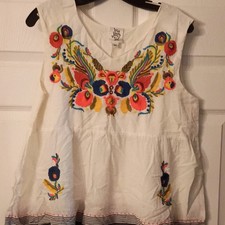 Sleeveless Floral Print Tank Blouse, Navy Multicolor