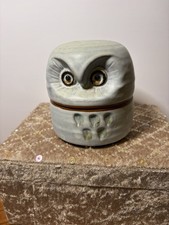 Blown Glass Figural Owl Vase with Amber-to-Blue Sommerso Coloring and Honeycomb Texture — listing 2