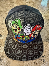 Super Mario Embroidered Youth Baseball Cap - Blue/Red Snapback — listing 4