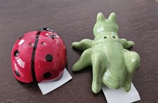 Miniature Child's Ladybug Porcelain Tea Set (Creamer, Sugar, 5+ Cups & Saucers), listing 3