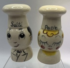 Vintage 1950s Red Plastic Chef Salt and Pepper Shaker Caddy Holder Figure — listing 5