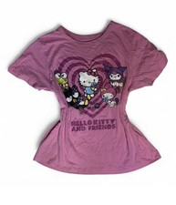 Sanrio Hello Kitty & Friends All-Over Print Pink Long Sleeve Kids Shirt