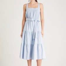 off shoulder tiered Michael Michael Kors Off-Shoulder Tiered Chambray Maxi Dress — listing 2