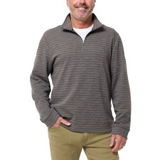 Dockers Quarter-Zip Fleece Pullover Regular Fit, Heather Blue, Men's XL — listing 2