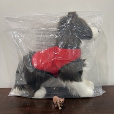 Plush Winter Dog with Fair Isle Hat and Scarf — listing 4