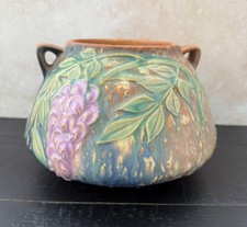 Roseville Pottery Wisteria Two-Handled Vase, Shape 634-7 — listing 5