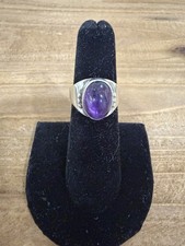 Pair of Sterling Silver Cabochon Charm/Pendant Drops with Purple Stone (Sugilite/Charoite) — listing 4