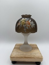 Westmoreland Milk Glass Fairy Lamp with Hand-Painted Holly & Berries, 8 inch — listing 4