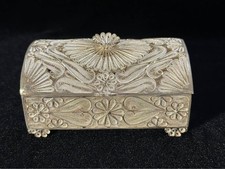 Art Deco Navette-Shaped Filigree Dinner Ring with Diamonds and Sapphire Calibre Halo — listing 6