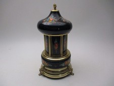 Vintage Reuge Musical Carousel Cigarette/Lipstick Holder with Cherub Finial — listing 4