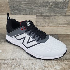 New Balance Golf Spiked Shoes - White/Green with Pink Accents — listing 2