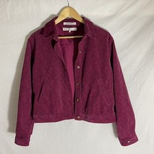 Tommy Hilfiger Wide-Wale Corduroy Jacket, Magenta Pink, Size M