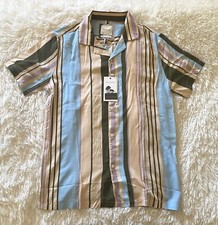 Denim & Flower Ricky Singh Geometric Print Button-Up Shirt, Size S — listing 4