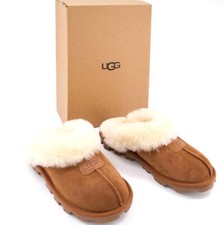 UGG Coquette Grey Suede Sheepskin Slippers — listing 4