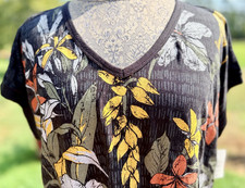 Style & Co Petite Millie White Blue Floral Short-Sleeve Tee, Size PL — listing 5