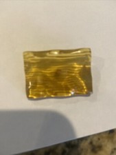 Vintage Bakelite Carved Apple Juice Yellow 2-Hole Button — listing 5