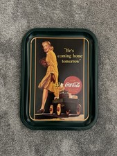 Coca-Cola "He's Coming Home Tomorrow" Metal Serving Tray