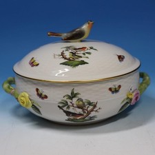 Herend Hungary Hand-Painted Porcelain Baluster Vase with Rothschild Bird Motif — listing 6