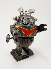 Vintage Yone No. 2280 Wind-Up Space Robot, Blue Plastic, Made in Japan — listing 5